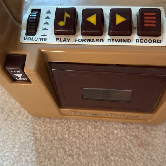 Fisher-Price Yellow and Brown Cassette Player - Picture 2 of 3